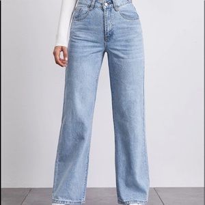 New high rise open boot jeans